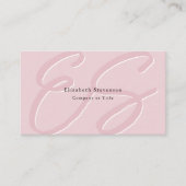 Schatten-Monogramm-QR-Code-Blush-Pink-weiblich-Tre Visitenkarte (Vorderseite)