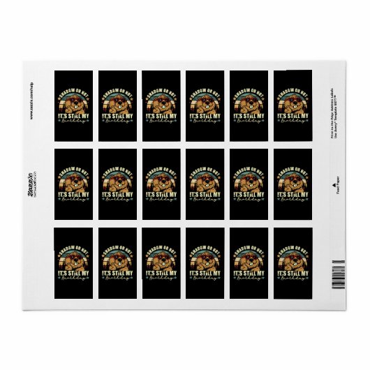 Schatten oder nicht, es ist immer noch mein Geburt Adressaufkleber (Vorne)