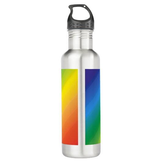 Schatten Rainbow LGBTQ Edelstahlflasche (Rückseite)