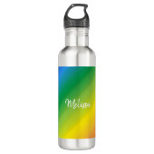 Schatten Rainbow LGBTQ Edelstahlflasche (Vorderseite)