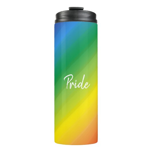 Schatten Rainbow LGBTQ Thermosbecher (Vorderseite)