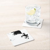 Schatten Rechteckiger Pappuntersetzer (Vor Ort)