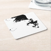 Schatten Rechteckiger Pappuntersetzer (angewinkelt)