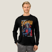 Schatten-Samurai-Skelettkrieger in blauer Rüstung Tri-Blend Shirt (Volle Vorderseite)
