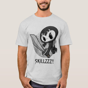 Schatten-Schädel Ninja Krieger "SKILLZZZ!!!" T - T-Shirt