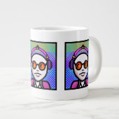 Schatten schauen Jumbo-Tasse (Vorderseite Rechts)