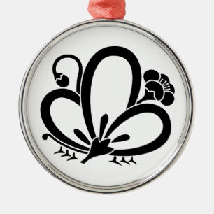 Schatten-Schmetterlingsförmige Ume-Blüte (Ageha ch Silbernes Ornament