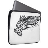 Schatten-Schuppen-Drache Laptopschutzhülle (Vorne Rechts)