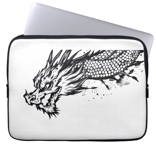 Schatten-Schuppen-Drache Laptopschutzhülle (Vorderseite)