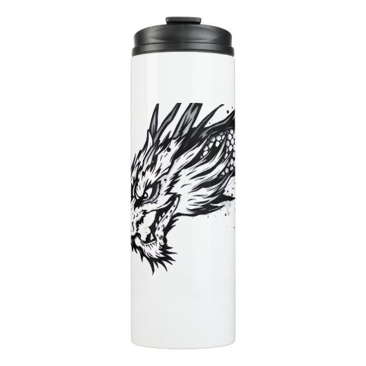 Schatten-Schuppen-Drache Thermosbecher (Vorderseite)