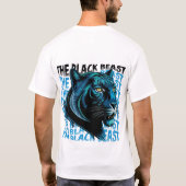 Schatten Schwarzes Tier Wildtier-Design T-Shirt (Rückseite)