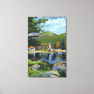 Schatten-See übertriebene Wasser-Rad-Ansicht Leinwanddruck