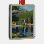 Schatten-See übertriebene Wasser-Rad-Ansicht Ornament Aus Metall (Rechts)