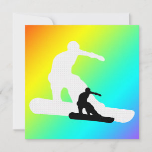 Schatten : Snowboarden Einladung