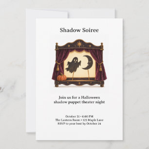 Schatten-Soiree Halloween-Schattenpuppetten-Einlad Einladung