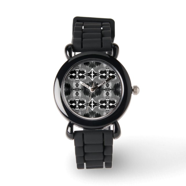 Schatten Spiegel Muster  Armbanduhr (Vorderseite)