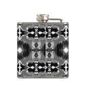 Schatten Spiegel Muster  Flachmann (Rückseite)