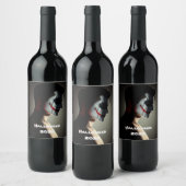 Schatten & Stärke - Halloween-Weinlabel 2025 Weinetikett (Flaschen)