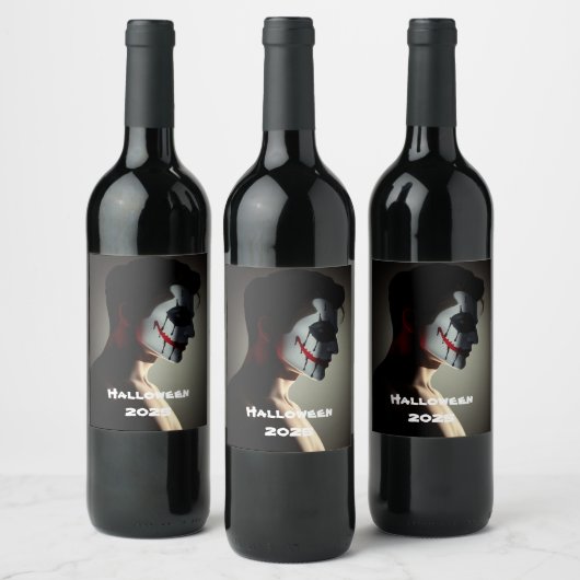 Schatten & Stärke - Halloween-Weinlabel 2025 Weinetikett (Flaschen)