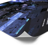 Schatten über den blauen Himmel Poster (Ecke)