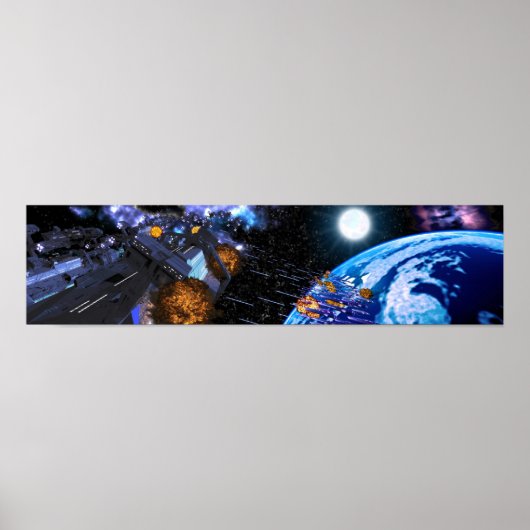 Schatten über den blauen Himmel Poster (Vorne)