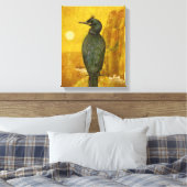 Schatten und goldene Seascape-Leinwand Leinwanddruck (Insitu (Schlafzimmer))