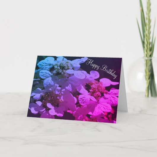 Schatten und Hydrangea-Blume Geburtstag Karte (Vorderseite)