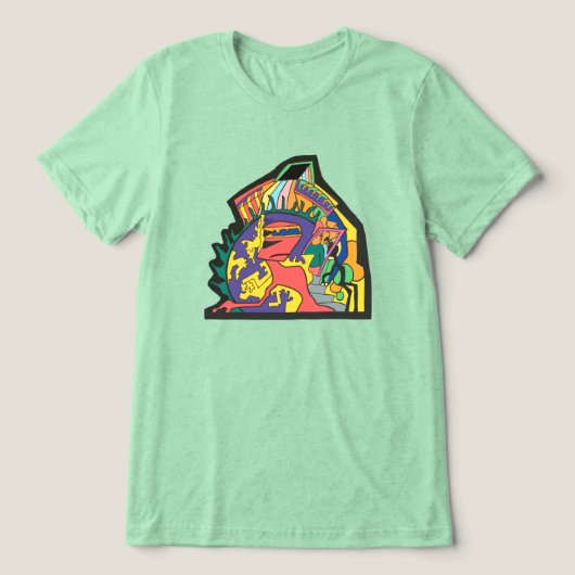 Schatten verspottet Tri-Blend shirt (Design Vorderseite)