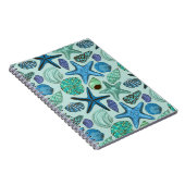 Schatten von Blauen Muscheln und Sternen Notizblock (Rechte Seite)