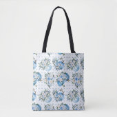 SCHATTEN VON BLUE AUTUMN FALL PUMPKINS & BLUME TASCHE (Vorderseite)