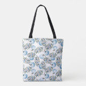 SCHATTEN VON BLUE AUTUMN FALL PUMPKINS & BLUME TASCHE (Rückseite)