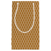 SCHATTEN VON BROWN DIAMOND PATTERN KLEINE GESCHENKTÜTE (Vorderseite)