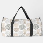 SCHATTEN VON BROWN & GRAY MUMS & POLKA DOTS DUFFLE BAG (Vorderseite)