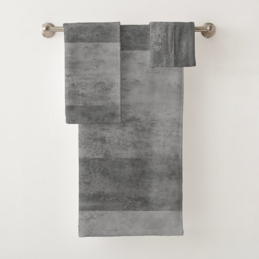 Schatten von grauem Ombre Striped Badhandtuch Set (Insitu)