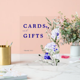 Schatten von Hochzeitskarten und Geschenken von Ro Acrylschild