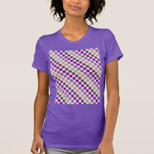 Schatten von Lila Polka-Punkten von Shirley Taylor T-Shirt
