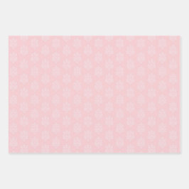 SCHATTEN VON PINK & TAN BALLOONS & STARS GESCHENKPAPIER SET