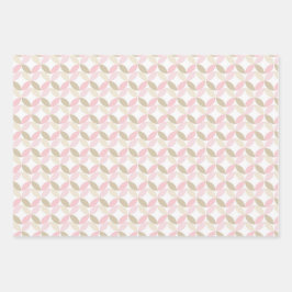 SCHATTEN VON PINK & TAN TEDDY BÄRS STARS & STRIPES GESCHENKPAPIER SET