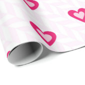 SCHATTEN VON PINK-VALENTINSTAG-HERZEN GESCHENKPAPIER (Rolleneckpunkt)