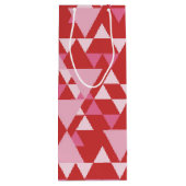 SCHATTEN VON PINKDREIKPATTERN GESCHENKTÜTE FÜR WEINFLASCHEN (Rückseite)