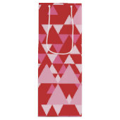 SCHATTEN VON PINKDREIKPATTERN GESCHENKTÜTE FÜR WEINFLASCHEN (Vorderseite)