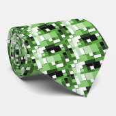 Schatten von Pixelated Grün Krawatte (Gerollt)
