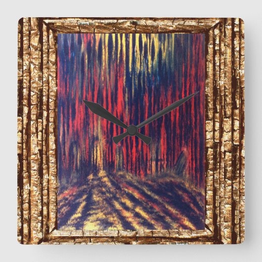 Schatten von Soulen Quadratische Wanduhr (Vorderseite)