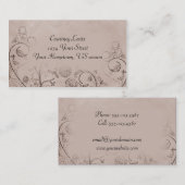 Schatten von TAN beunruhigten BlumenVisitenkarte Visitenkarte (Vorne/Hinten)