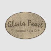 Schatten von Taupe Ombre Namensschild (Vorderseite)