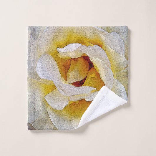 Schatten von Weiß zum Gelb Badhandtuch Set (Waschlappen)