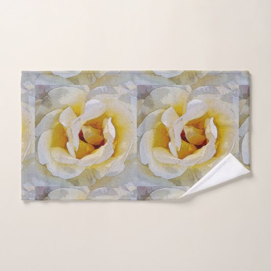 Schatten von Weiß zum Gelb Badhandtuch Set (Handtuch)