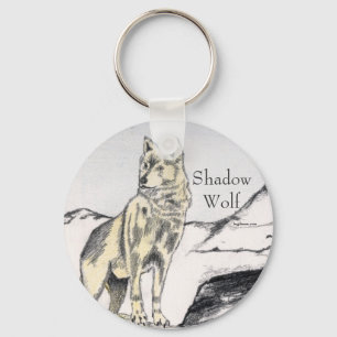 Schatten-Wolf-Schlüsselanhänger Schlüsselanhänger