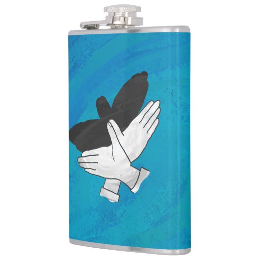 Schattenadler auf blau flachmann (Links)