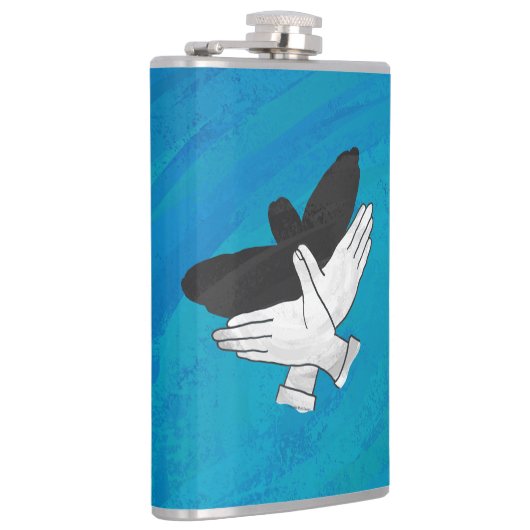 Schattenadler auf blau flachmann (Rechts)